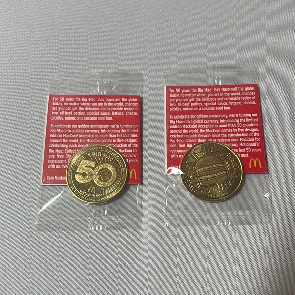 NWT 50 Years Big Mac Anniversary Coin 2 Piece Set - Picture 2 of 2